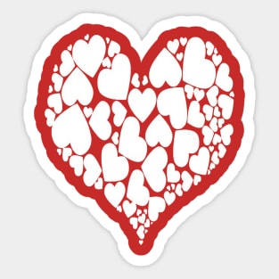 A Heart Full of Love Romantic Pattern Sticker